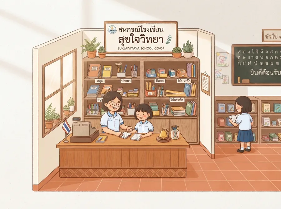 ภาพประกอบร้านสหกรณ์ บรรยากาศอบอุ่น